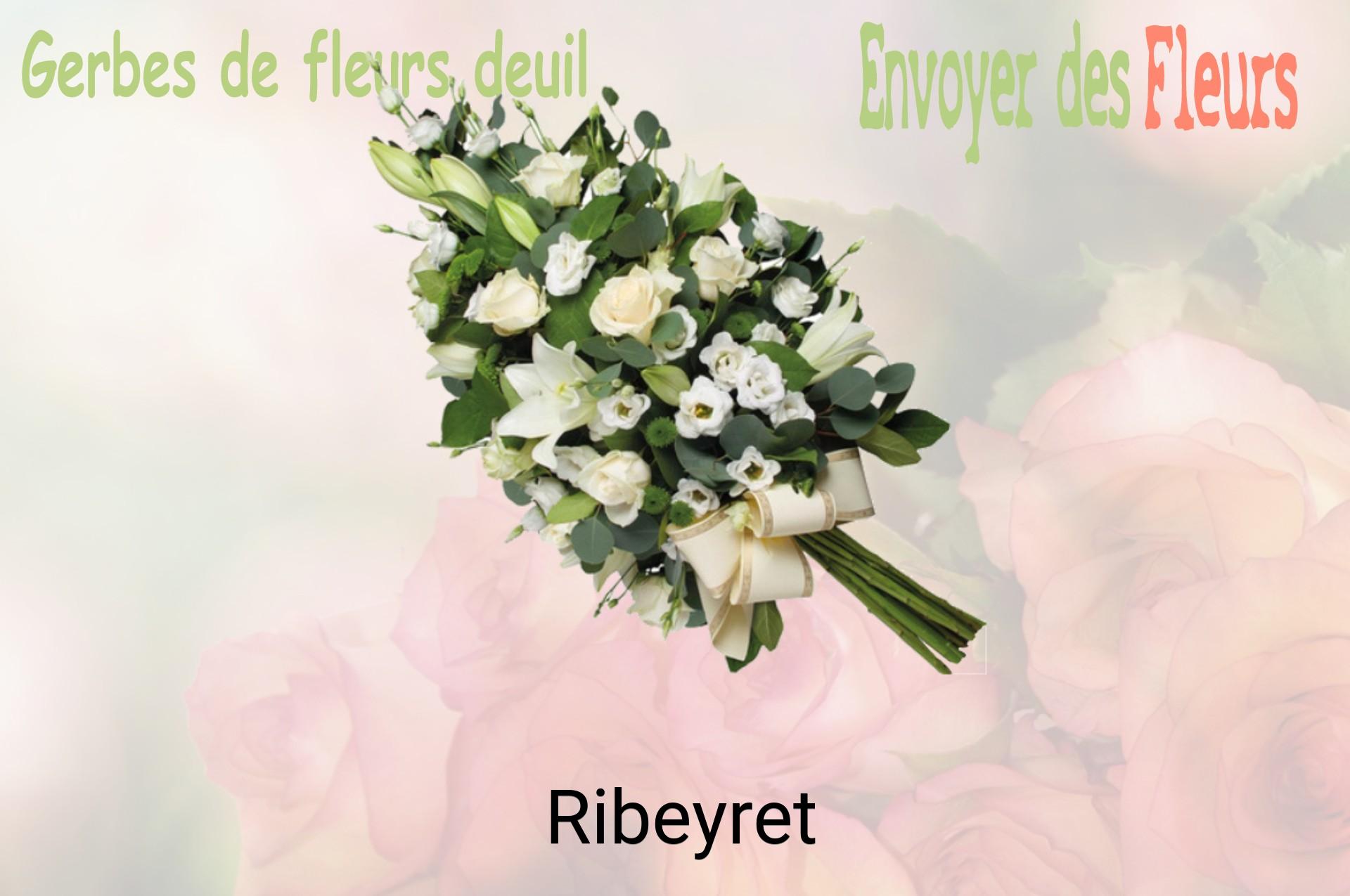 Gerbe de fleurs de deuil livrée à Ribeyret